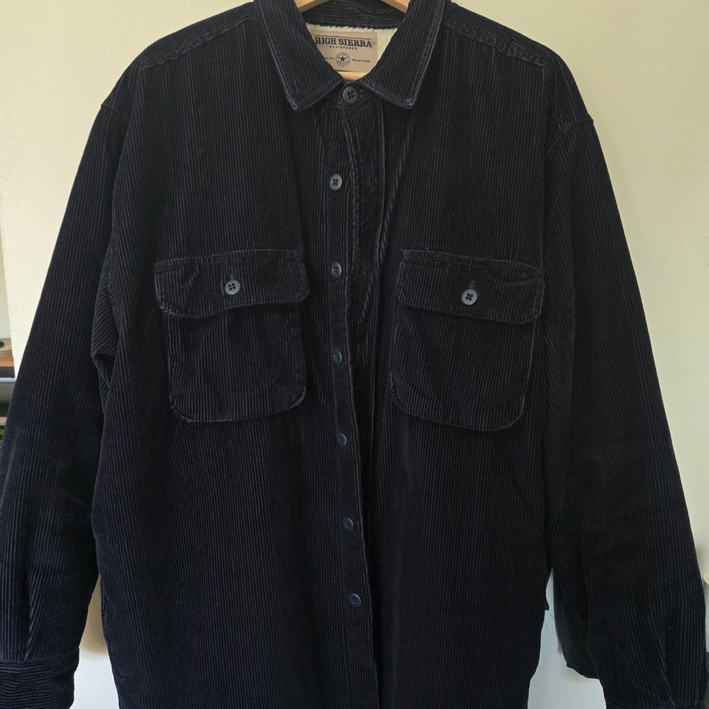High Sierra Men's Dark Corduroy Shirt Jacket